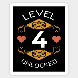 Retro Gaming Level 4 Unlocked Sticker